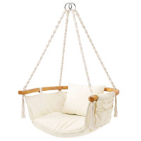 Chaise suspendue en macramé polyester et coton pour intérieur et extérieur, très vendue, pour chambre à coucher, hamac en bambou en forme de S, chaise suspendue pour patio