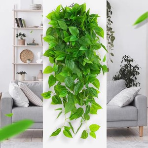 Plante artificielle de lierre vert de 1 mètre de long, plante en soie pour décoration murale suspendue, verdure intérieure et extérieure, plante en pot - Product Image 2