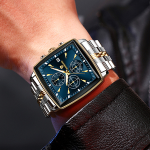Montre pour homme BINBOND, bracelet en acier inoxydable, montre-bracelet résistante aux rayures, résistante à 30 m, multifonction, six aiguilles, montre de luxe - Product Image 2