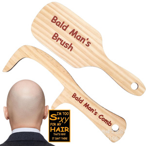 Peines de madera, venta al por mayor transfronteriza, peines divertidos de regalo para hombres calvos, artesanías de madera para hombres calvos. - Product Image 1