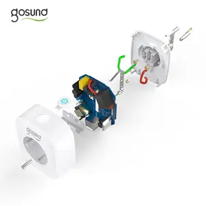 Gosund tomada wi-fi inteligente, mini temporizador 100-240v 16a para controle remoto elétrico tipo tuya life com CE ROHS
