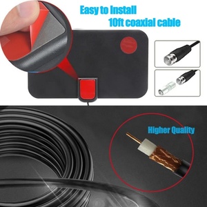 Antena Digital Interior para TV Inteligente QiYunTong con <span class=keywords><strong>Amplificador</strong></span> <span class=keywords><strong>de</strong></span> <span class=keywords><strong>Señal</strong></span> <span class=keywords><strong>de</strong></span> 25 DBi, 4K 1080P para UHF/VHF, Estilo Plano, HDTV, Plástico - Product Image 5