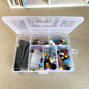6 Grids Jewelry Case Bead Plastic <b>Box</b> with Fixed Dividers Custom Clear Small Craft Organizer Storage Boxes Containers - Product Image 3