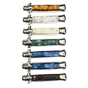 Cuchillo Táctico Profesional de Autodefensa MANWAY, Grado Industrial, <span class=keywords><strong>Italia</strong></span>, AKC, Plegable, con Botón de Apertura, Acero 440c, Mango de Resina - Product Image 2