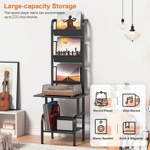 Support de table pour <span class=keywords><strong>tourne</strong></span>-<span class=keywords><strong>disque</strong></span> vinyle en métal personnalisé-200 Albums Grand support pour <span class=keywords><strong>tourne</strong></span>-<span class=keywords><strong>disque</strong></span> vinyle pour magasins de disques - Product Image 4