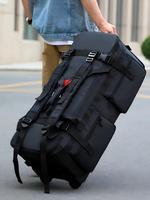 Sac de voyage à roulettes avec logo personnalisé, durable, noir, grande capacité, sac de voyage professionnel extensible à roulettes