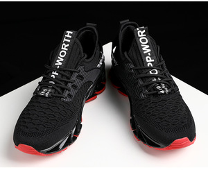 Chaussures <span class=keywords><strong>de</strong></span> course pour hommes à semelle Blade, respirantes en maille tricotée, amorties, pour la gym et le quotidien - Product Image 3
