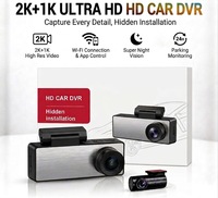 Caméra de tableau de bord double 2K+1K en gros avec WiFi, GPS, ADAS, vision nocturne, surveillance de stationnement 24H, en alliage de zinc, fabricant de DVR de voiture