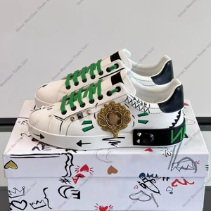 Chaussures de créateur de luxe haut de gamme, chaussures décontractées classiques et créatives pour hommes, chaussures de plateforme Panda noir et blanc pour femmes, chaussures de couple Campus - Product Image 3