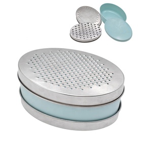 Food Grade Oval Shape Stainless Steel Flat <strong>Grater</strong> with Container Box Kitchen <strong>Cheese</strong> Shredder <strong>Parmesan</strong> Shredder Kitchen Gifts - Product Image 1