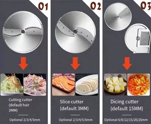 เครื่องหั่นหั่นหั่นเป็นลูกเต๋าใช้ในห้องครัวโรงแรมเชิงพาณิชย์มีกี่ฟังก์ชัน - Product Image 5