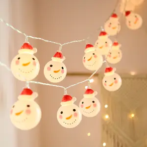 LED Santa Lights String Indoor Christmas Room Decoration Cute Snowman Lamp Outdoor Battery Lights Christmas Tree Lights