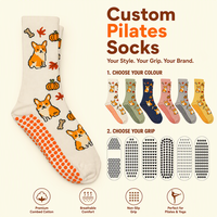 Nouvelles chaussettes de yoga et de Pilates pour femmes, antidérapantes, avec logo personnalisé, en coton tricoté, pour le printemps, vente en gros OEM