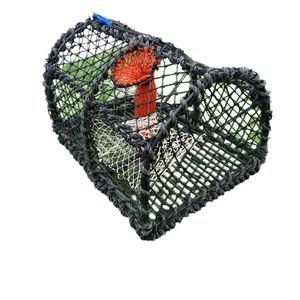 Creel Homard et Crabe Pot en Acier Inoxydable Cadre <span class=keywords><strong>Poisson</strong></span> Crevettes Piège de Pêche avec Filet PE Piège à Crabe - Product Image 1