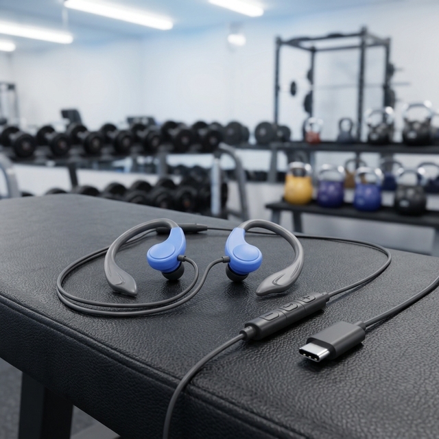 J&Y Type-C In-ear Wired Earphone Stereo Sports Earbuds Mic In-line Control Custom Fit 1.2m Cord 12-Month Warranty for Phones
