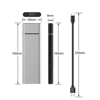 Boîtier SSD M2 en aluminium de type C, NGFF, boîtier SSD externe pour disque dur