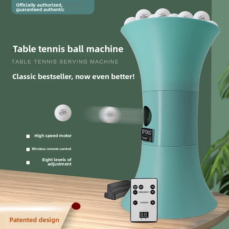 IPONG I0 2G Automatic Table Tennis Ball Machine Training Device-Home Portable Professional