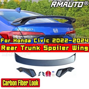 Aileron de coffre arrière en plastique ABS pour Honda Civic 11e génération berline 2022-2024, kit carrosserie - Product Image 2