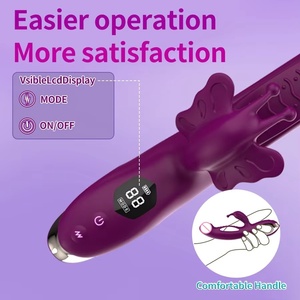 Vibrador de Conejo 3 en 1, Vibrador de Mariposa para Mujeres, Estimulador de Clítoris y Punto G, Juguetes Sexuales con Pantalla LED, Vibrador Dildo para Mujeres - Product Image 5