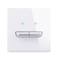 Interrupteurs à bouton-poussoir YUHE, panneau tactile PC noir, 10A, type LED, alimentation dissimulée 86, double interrupteur IP27 100-240V