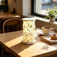 Ensemble cadeau d'affaires personnalisé, commande tactile intelligente avec gradation progressive, lampe en papier pliable et rotative, éclairage décoratif pour la maison