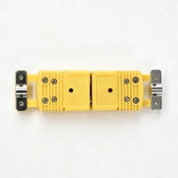 Connecteur de thermocouple standard de type K jaune avec support de fixation, prise mâle et femelle, adaptateur de borne ignifuge