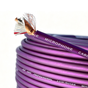 สายสัญญาณเสียงระดับมืออาชีพแบบป้องกันสองชั้น สาย PVC สีม่วง 24AWG แบบแกนคู่ HI-FI สำหรับไมโครโฟน กีตาร์ มิกเซอร์ ความยาว <span class=keywords><strong>90</strong></span> เมตร หัวต่อ XLR <span class=keywords><strong>RCA</strong></span> - Product Image 3
