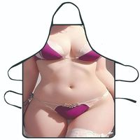 Tablier Imprimé Créatif et Amusant pour Hommes et Femmes, Idéal pour la Cuisine, la Pâtisserie, les Fêtes, avec Personnages de Dessins Animés, Imperméable et Sexy