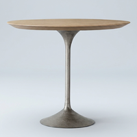 Table à manger en bois massif de haute qualité, personnalisable, mobilier de restaurant, table ronde à café pour villa moderne, hôtel
