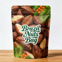 Sachets personnalisés avec logo, pochettes verticales pour aliments, emballages de noix de cajou, sacs refermables en aluminium et plastique, Doypack