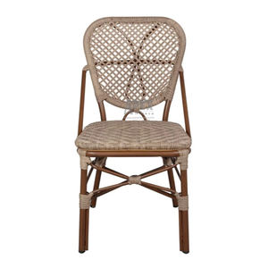 Silla de bistró francesa comercial con estampado de bambú natural para patio de mimbre PE tejida a mano para interior/exterior para porche, jardín - Product Image 3