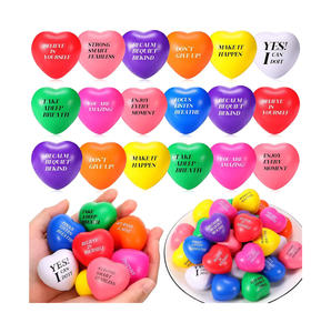 Promosyon özel kalp stres topu motivasyon İlham renkli stres giderici köpük topu anksiyete kabartma çocuk için oyuncak yetişkin - Product Image 1