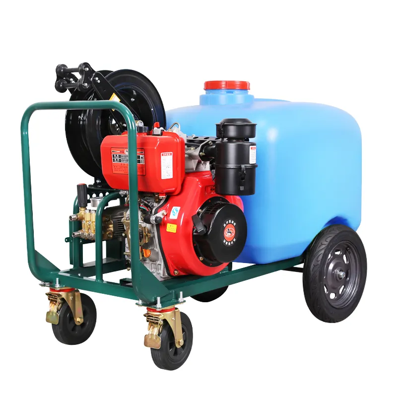 14HP power pressure washer 40LPM Diesel Engine Concrete high pressure cleaner cleaning machine with water tank