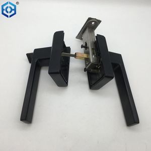 ตัวล็อคประตูแบบก้านอลูมิเนียมสีดำสำหรับประตูกระจกกรอบบาง - Product Image 5