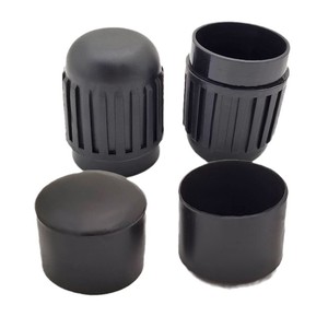 Protège-pieds ronds en plastique Shih Hung, série PE, noir et blanc, pour chaises, tabourets et protection du sol - Product Image 4