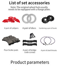 4-pots Universal High Performance Racing Refit Car Fission Brake Caliper Kit Set pour <span class=keywords><strong>PEUGEOT</strong></span> 406 4401C0 4401C1 - Product Image 5