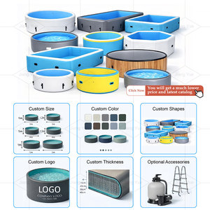 Piscine gonflable en PVC personnalisée de forme ronde ou carrée pour enfants, pour le plaisir aquatique, piscine à structure Drop Stitch - Product Image 4