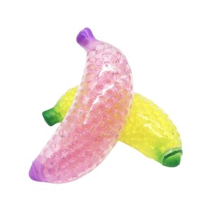 Hot Sale Flybear Tpr Ice Cream & Banana Shaped Squeeze Toy Anti-Stress Squishy for Children with Colorful <b>Beads</b> - Product Image 2
