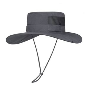 2025 New Arrival Spring Summer Breathable Sunscreen <b>Bucket</b> <b>Hat</b> Men Women Fast Dry Foldable Fishing Cowboy <b>Hat</b> <b>with</b> <b>Strings</b> - Product Image 3