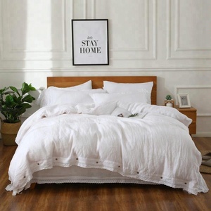 Linge de <span class=keywords><strong>lit</strong></span> 100% pur <span class=keywords><strong>lin</strong></span> français <span class=keywords><strong>housse</strong></span> de couette définit la taille du client ensembles de literie - Product Image 5