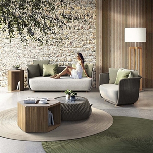 5 pièces exotiques rottan extérieur <span class=keywords><strong>jardin</strong></span> somptueux chaise en rotin et table basse en osier <span class=keywords><strong>salon</strong></span> meubles canapé ensemble - Product Image 2