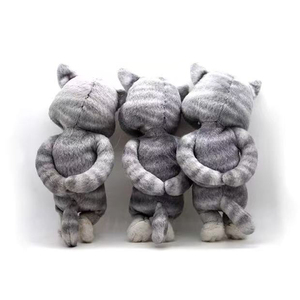 Peluche interactive parlante Chat <span class=keywords><strong>Tom</strong></span> <span class=keywords><strong>et</strong></span> ses amis, en coton PP, rembourrée, câline, avec fonction de répétition vocale - Product Image 5