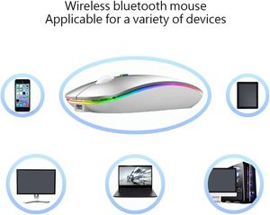 Chuột Máy Tính người bán trong Alabama USA đơn giản câm Slim raton Gamer inalambrico Backlit chuột bluetooth không dây chuột - Product Image 4