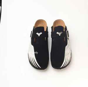 Sandales d'automne personnalisées, semelle en liège, chaussures unisexes, nouvelles chaussures respirantes à trous, demi-chaussons - Product Image 1