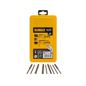 Jeu de 7 forets SDS Plus Dewalt Elite Series 5-12 mm pour le perçage du béton et de la maçonnerie - Product Image 2