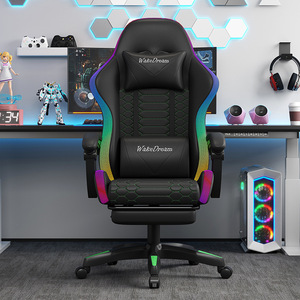 เก้าอี้เกมมิ่งเพื่อสุขภาพพร้อมไฟ LED พนักพิงปรับเอนได้ เก้าอี้สำนักงานสำหรับการเรียนและการเล่นเกม - Product Image 2