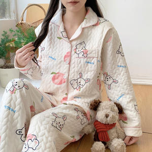 <span class=keywords><strong>Pijama</strong></span> de Maternidad Posparto de Algodón Transpirable de Alta Calidad para Otoño <span class=keywords><strong>Invierno</strong></span>, Ropa de Casa Cómoda, Holgada y Gruesa para <span class=keywords><strong>Lactancia</strong></span> al por Mayor - Product Image 4