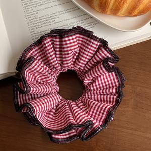 ที่คาดผมลูกไม้ลายสก็อตสองชั้นสไตล์ฝรั่งเศสสำหรับผู้หญิง - Product Image 6