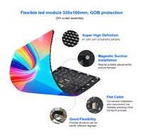 Écran d'affichage incurvé LED souple P2.5 pour cabine DJ, intérieur, couleur intégrale, 8K HDR10+, étanche, pour festivals de musique
