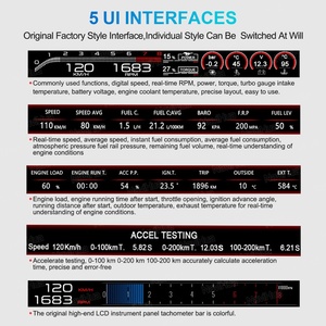 Navihua Nueva Pantalla LED para el Tablero del Copiloto, Pantalla Multimedia con Modos de Velocímetro para Ford Mustang 2015-2022 - Product Image 4